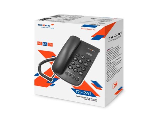 Проводной телефон TeXet TX-241 черный